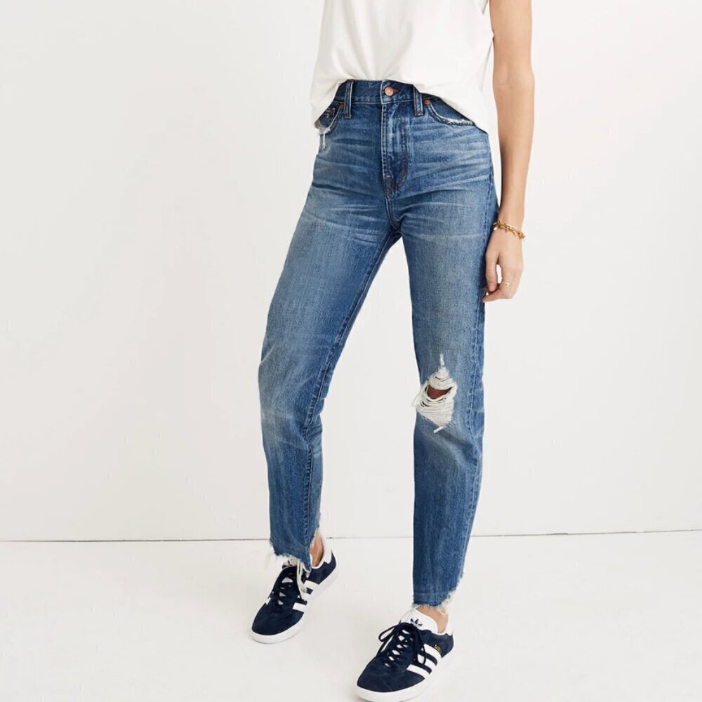 Madewell Women's Size 28 Blue Distressed The Perfect Summer Jean Style H5911